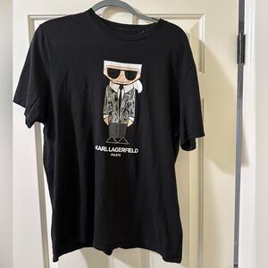 Karl Lagerfeld designer cool T shirt unisex L